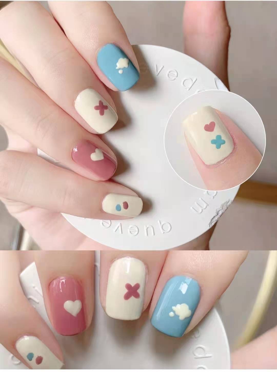 显手白的美甲图片2021新款式