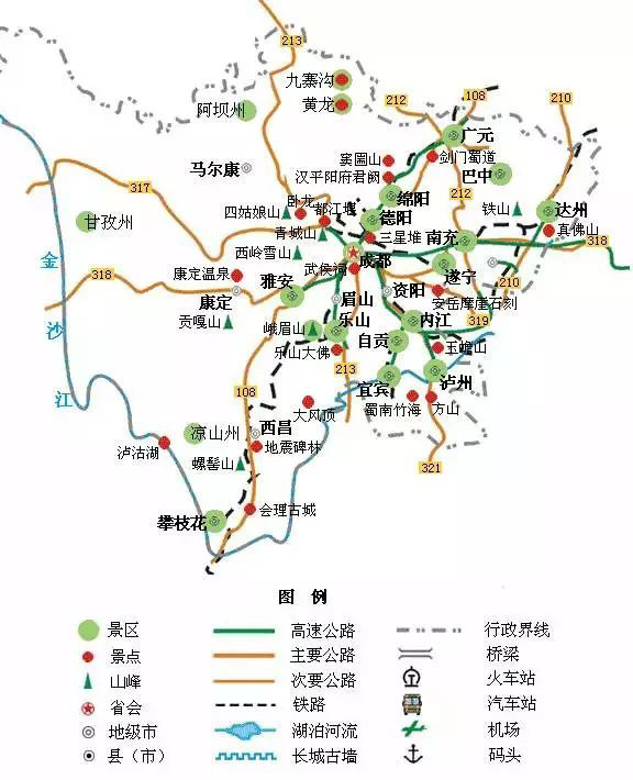 全国各省旅游景点地图大全，想去哪玩一目了然