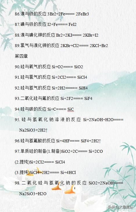 暑假必备：高一至高三化学方程式总结，背熟了，回回“拿”高分