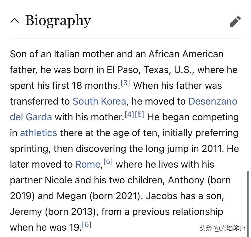 雅各布斯是黑人吗(新科百米奥运冠军雅各布斯是黑人还是白人？)
