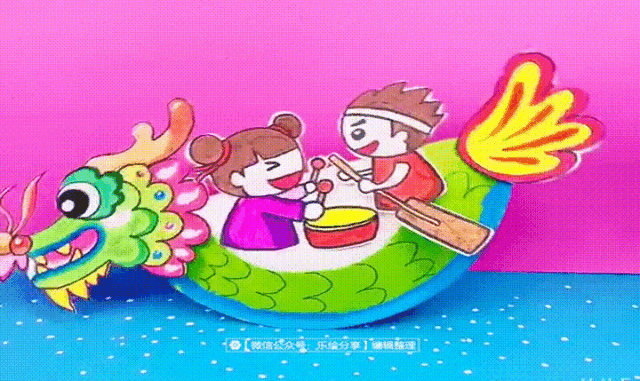 儿童画教程｜端午节快到啦，教你画又简单又好玩的赛龙舟