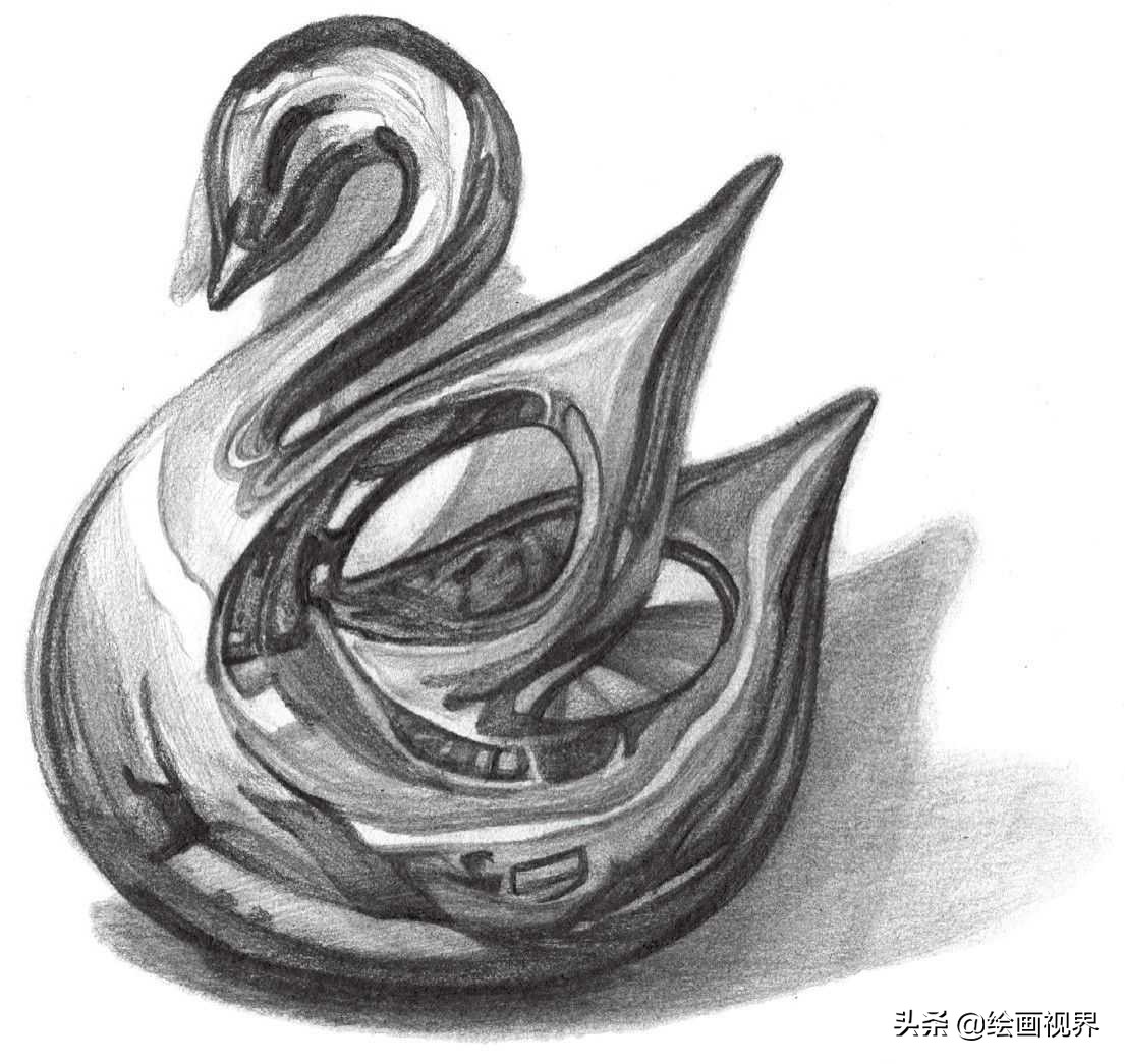 零基础素描教程：不锈钢质感画法，简单易学，不会画的快临摹