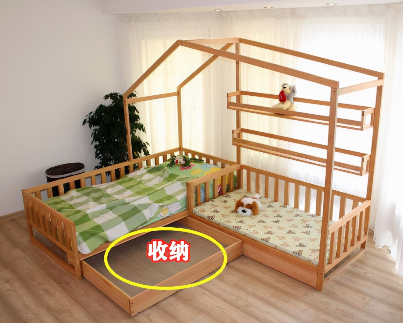 臥室不足10㎡也別擺上下鋪，換成這種空間利用率高，更安全實用
