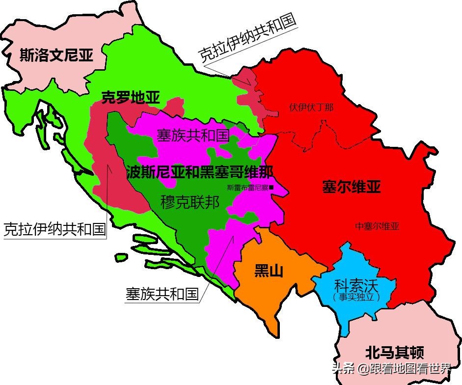 塞尔维亚位于地图的哪个位置（科索沃：塞尔维亚的自治省，为什么一直闹独立？）