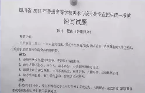 四川美术生必知的联考历年试题（2016~2018）！