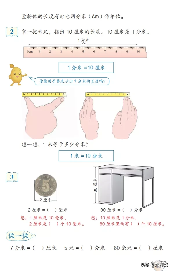 1公分等于多少厘米，1公分标准单位换算图