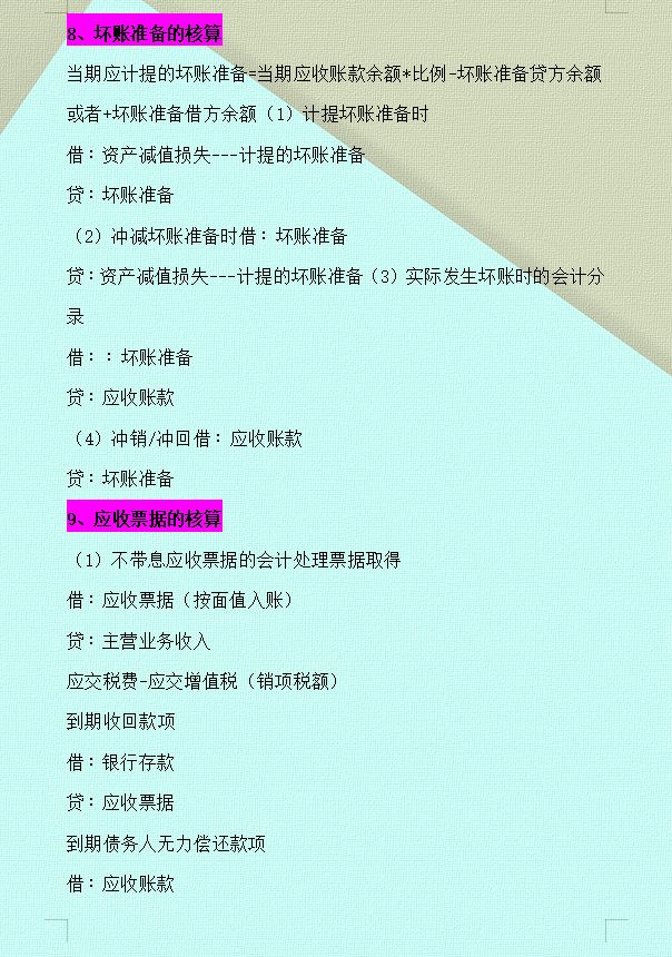 “鬼才”会计王姐，熬夜总结了17页会计分录的方法与步骤，真厉害