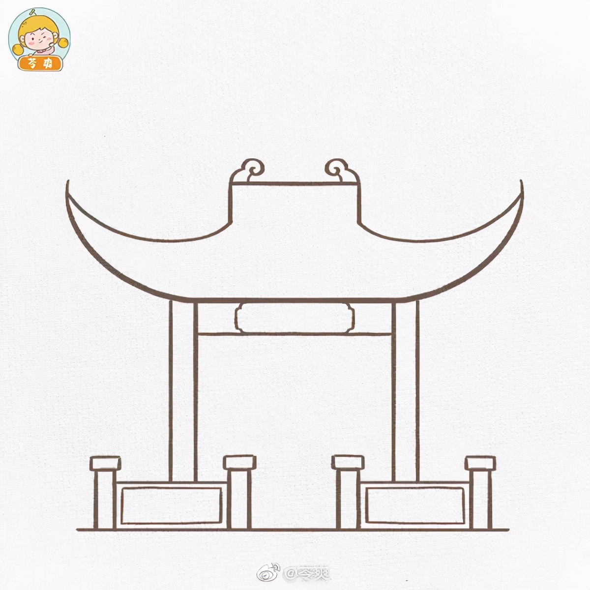 古代人简笔画男女(古风简笔大全!