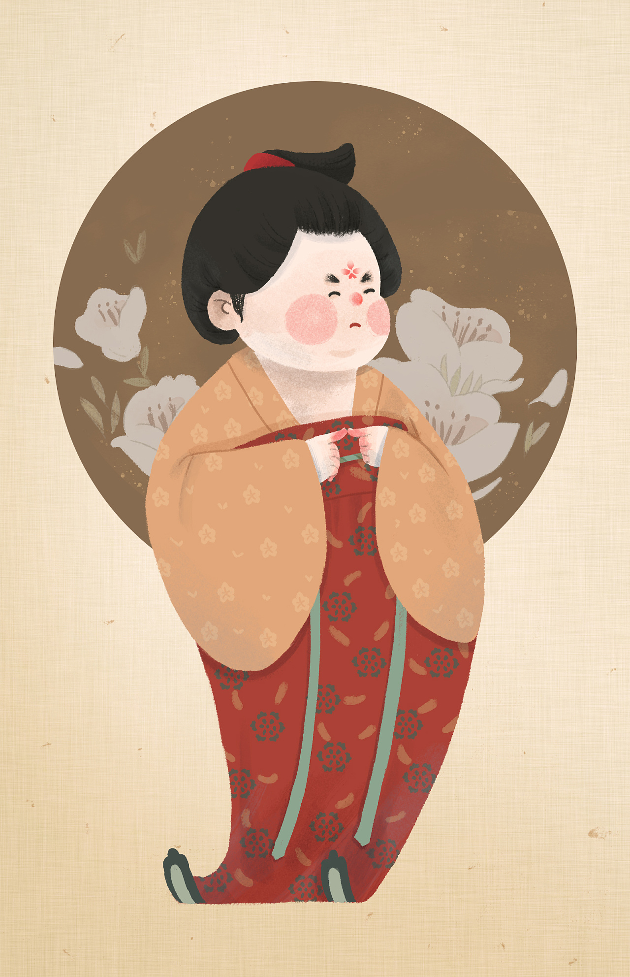 唐朝仕女图一组胖胖哒唐朝仕女图,感觉萌萌哒