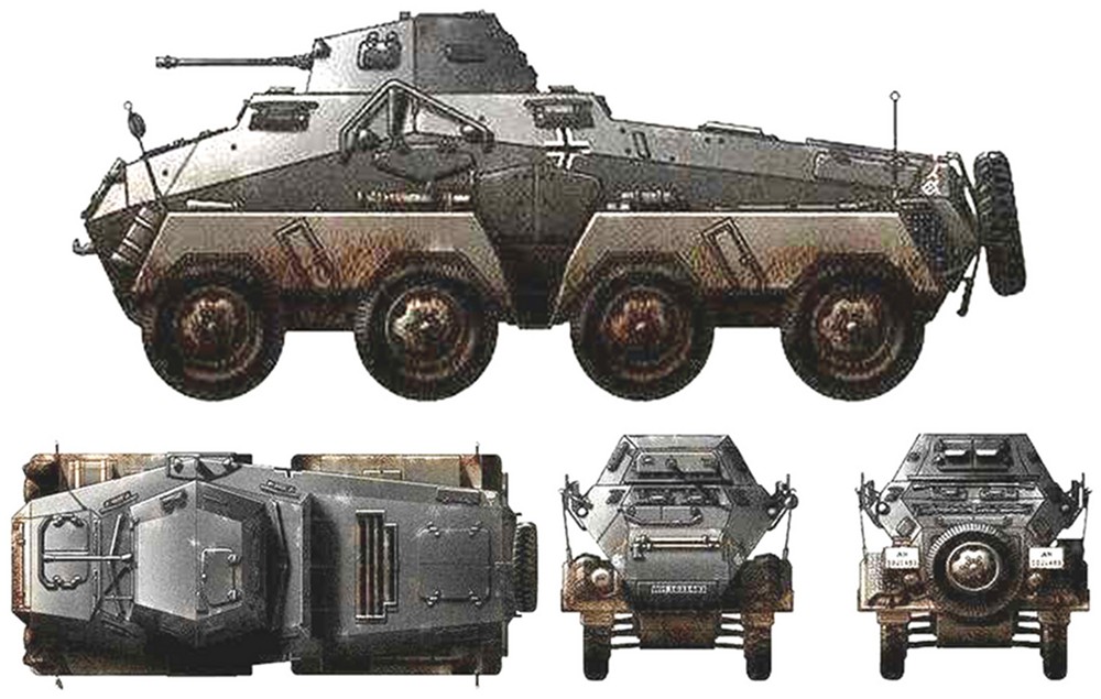 二战德军掷弹兵汽车Sdkfz轮式装甲车详解