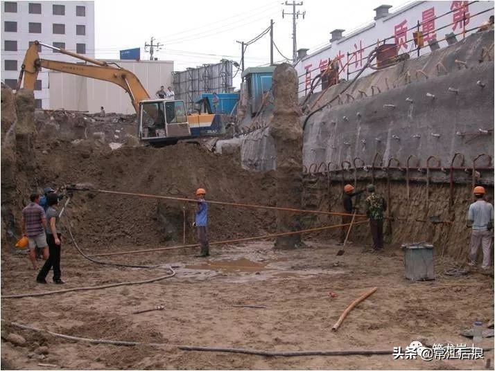 常见基坑支护结构形式，结构图及实景图解说