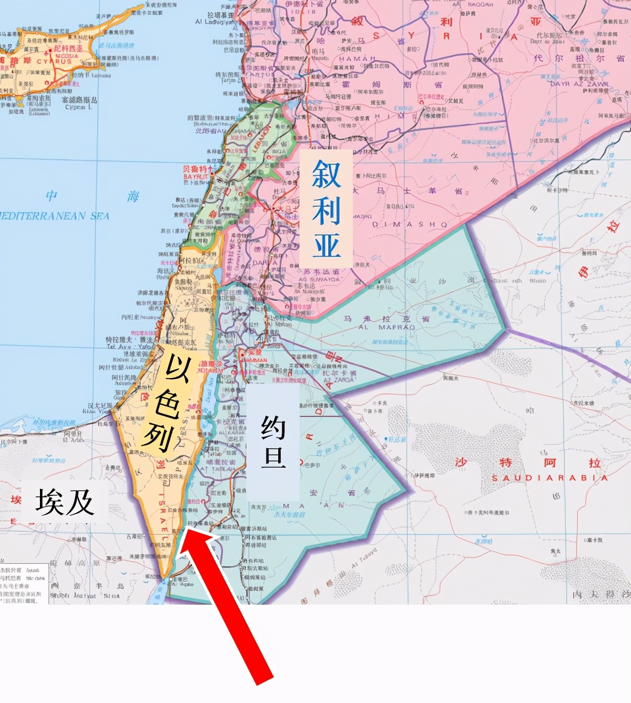 以色列地理位置(以色列地理位置在哪,国家有多大)