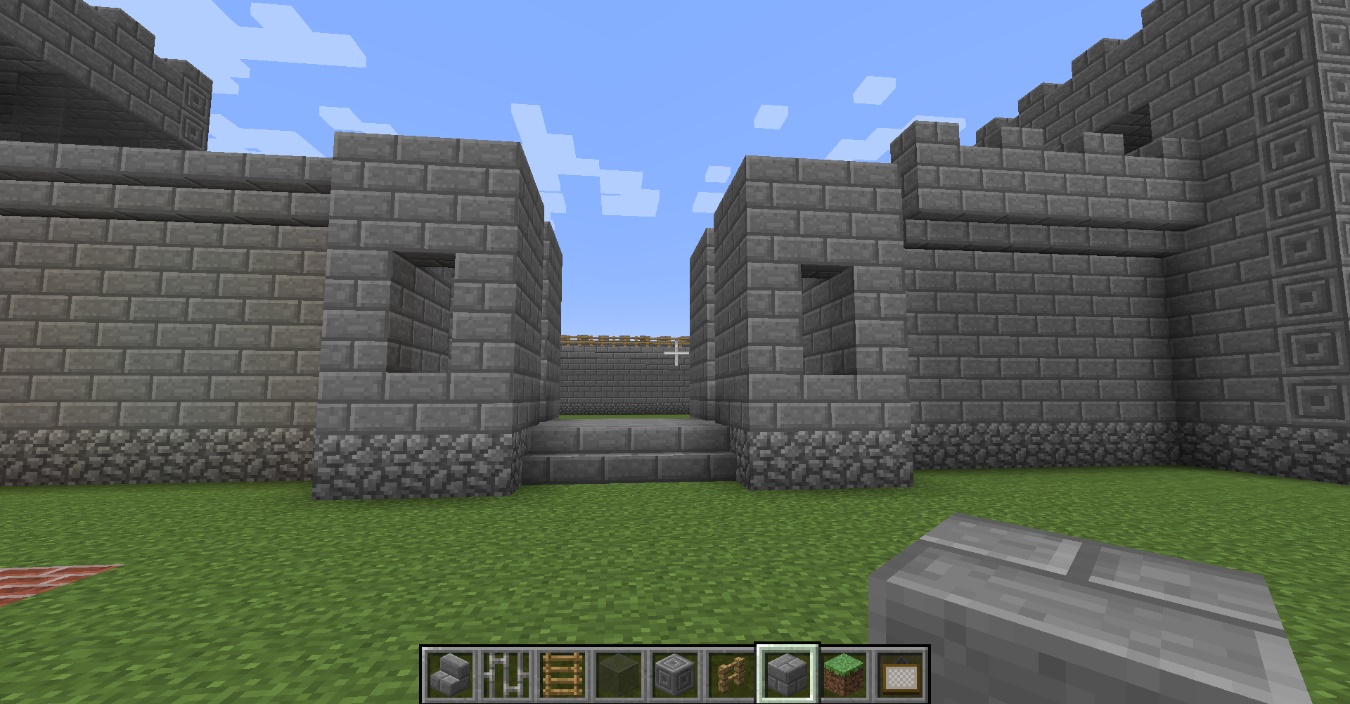 mc我的世界:一看就懂的城墙细节,继续我们的城堡建造