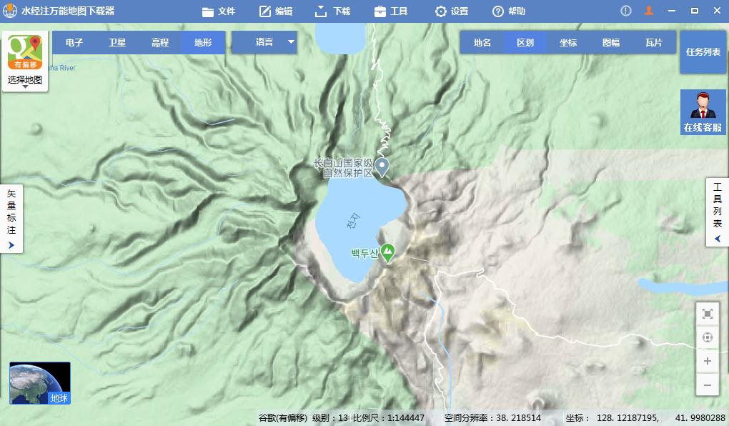 松江河地图（中国东北地区海拔最高的湖泊-长白山天池）