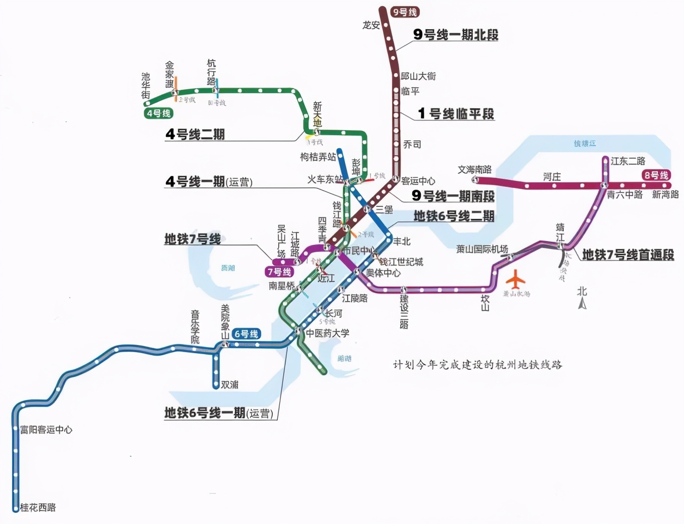 杭州今年计划建设完工的地铁和城际铁路有这些…