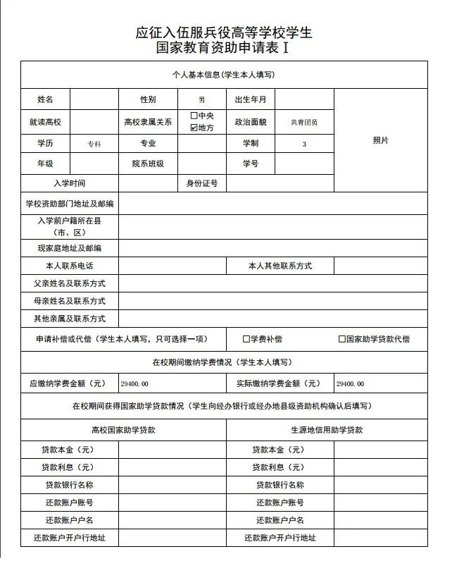 生源地助学贷款申请表,生源地助学贷款申请表在哪里