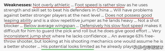 客观中肯！王哲林NBA选秀报告曝光，评分86分，模板却是落选秀