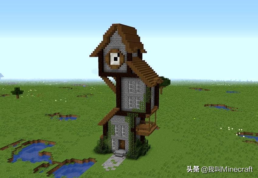 多彩的羊毛方块顶棚,遮住了《我的世界》沙漠中炎热的阳光.
