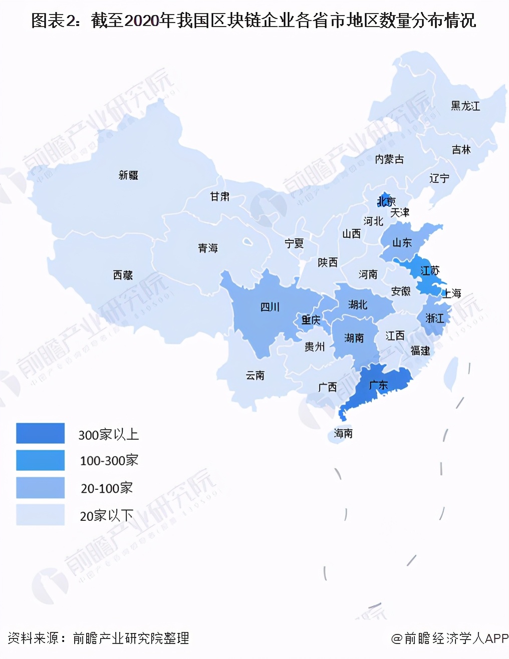 十张图看2021年中国区块链行业区域发展现状