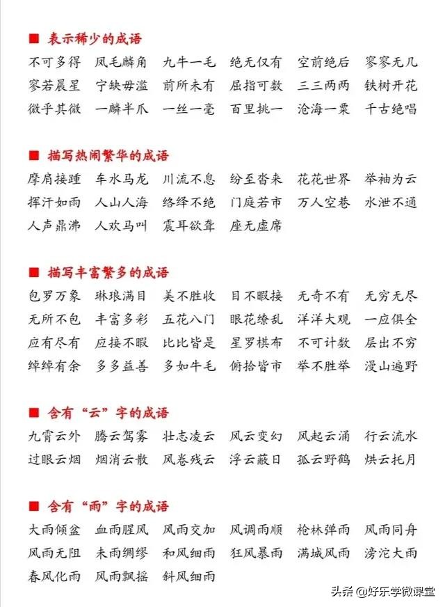 想要作文得高分？多用4个字，58种成语分类值得收藏