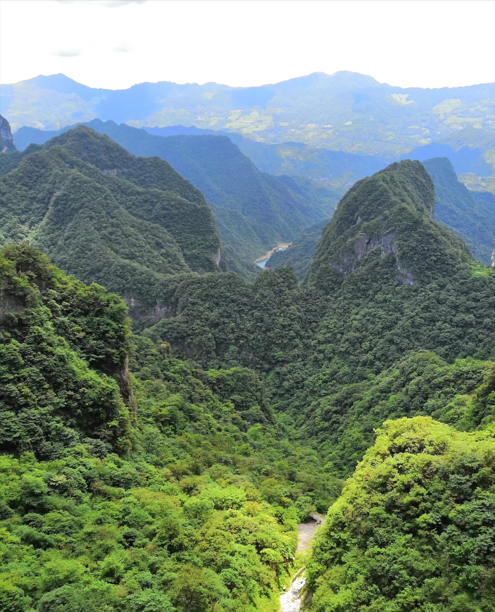 提升高度340米,总跨度为692米(天门山穿山扶梯)穿过山体洞穴便是到了