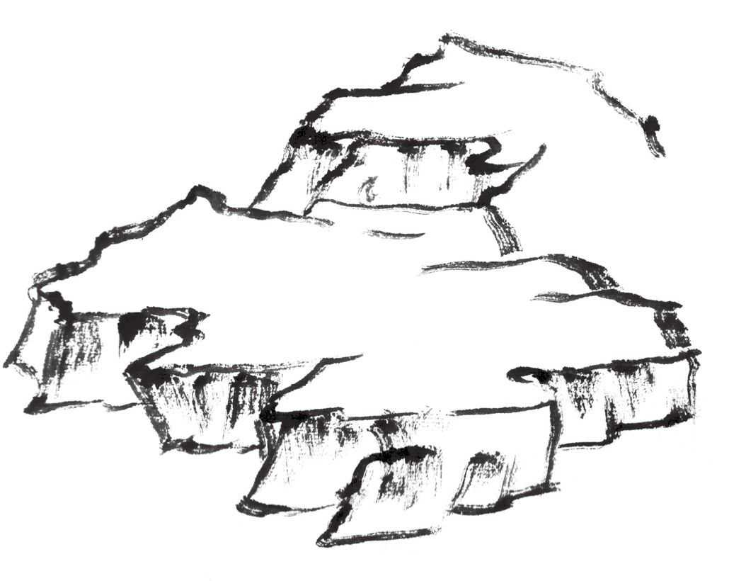 从图解教你画山石,简单易学,一看就会