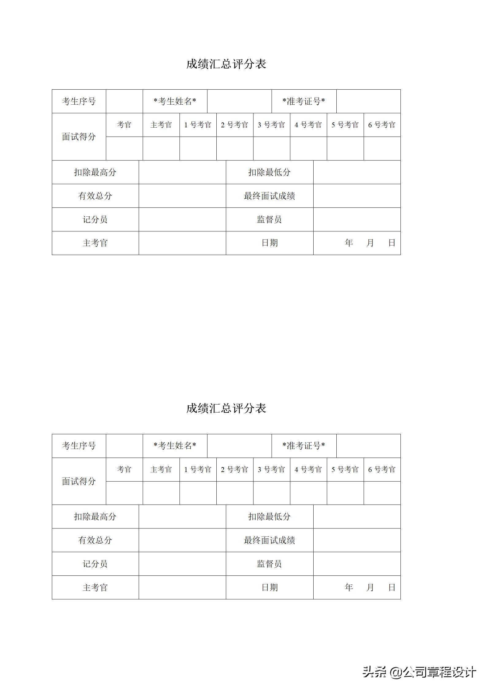 招聘表格（招聘流程及面试需备表格）