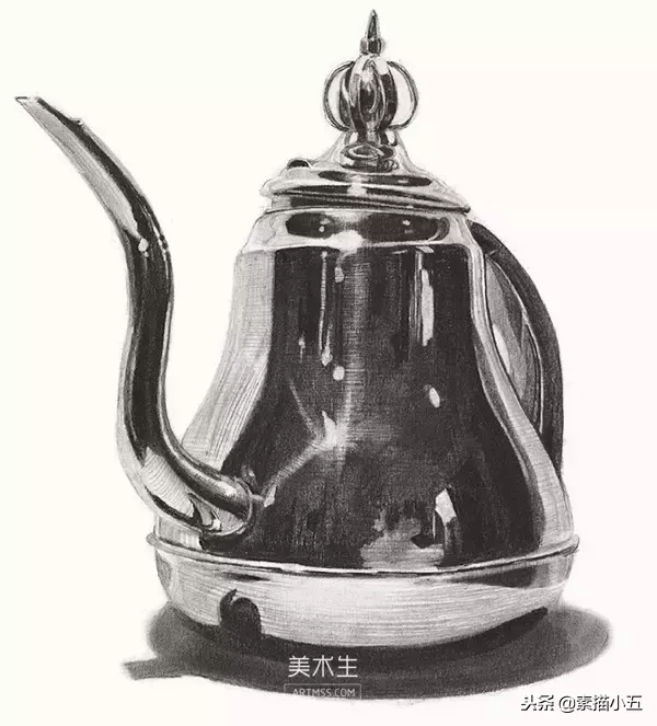 史上最全素描静物不锈钢器皿解析版