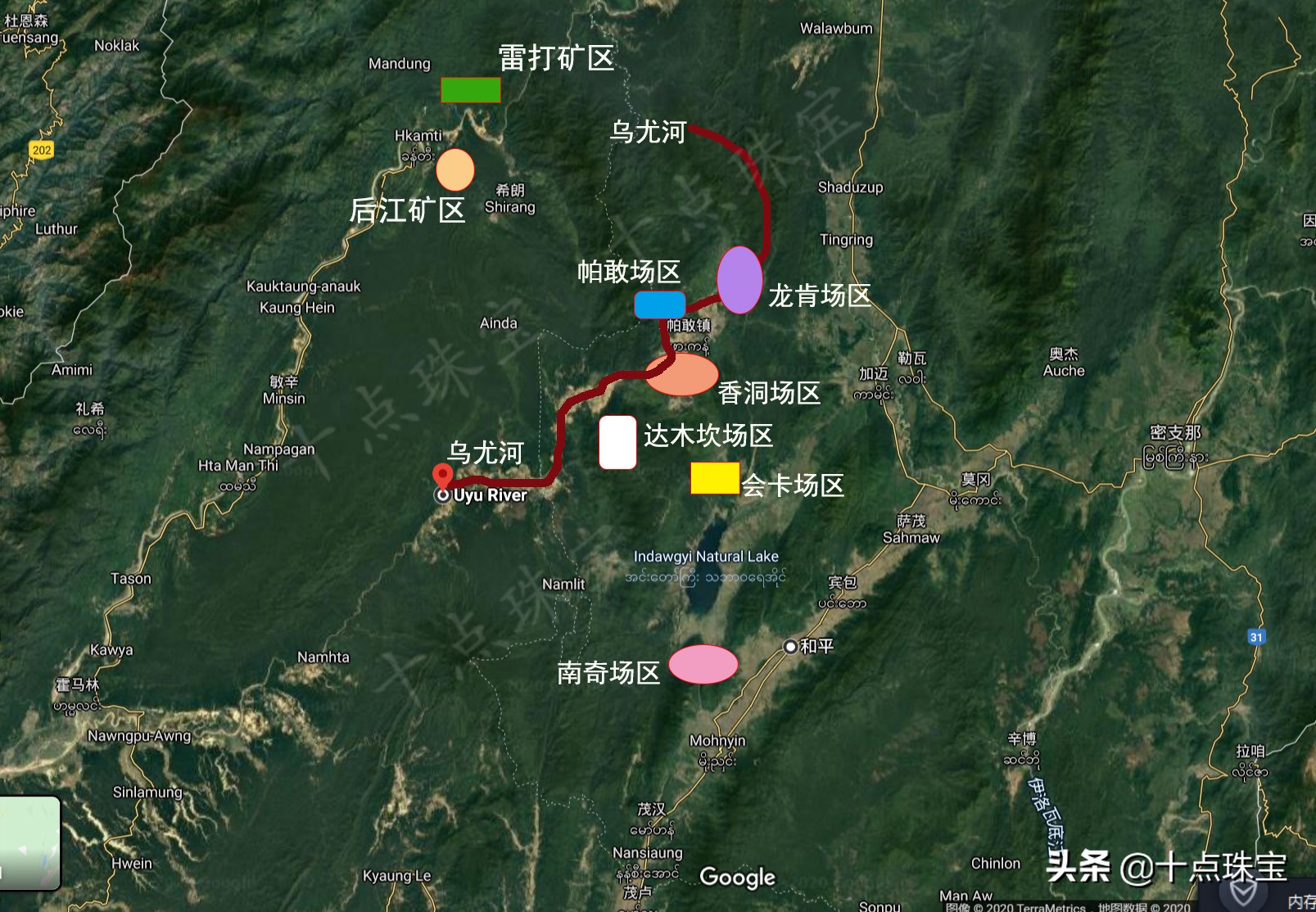 翡翠原石场口(翡翠石，从地理位置、成因，种类图文并茂详解翡翠八大场口)