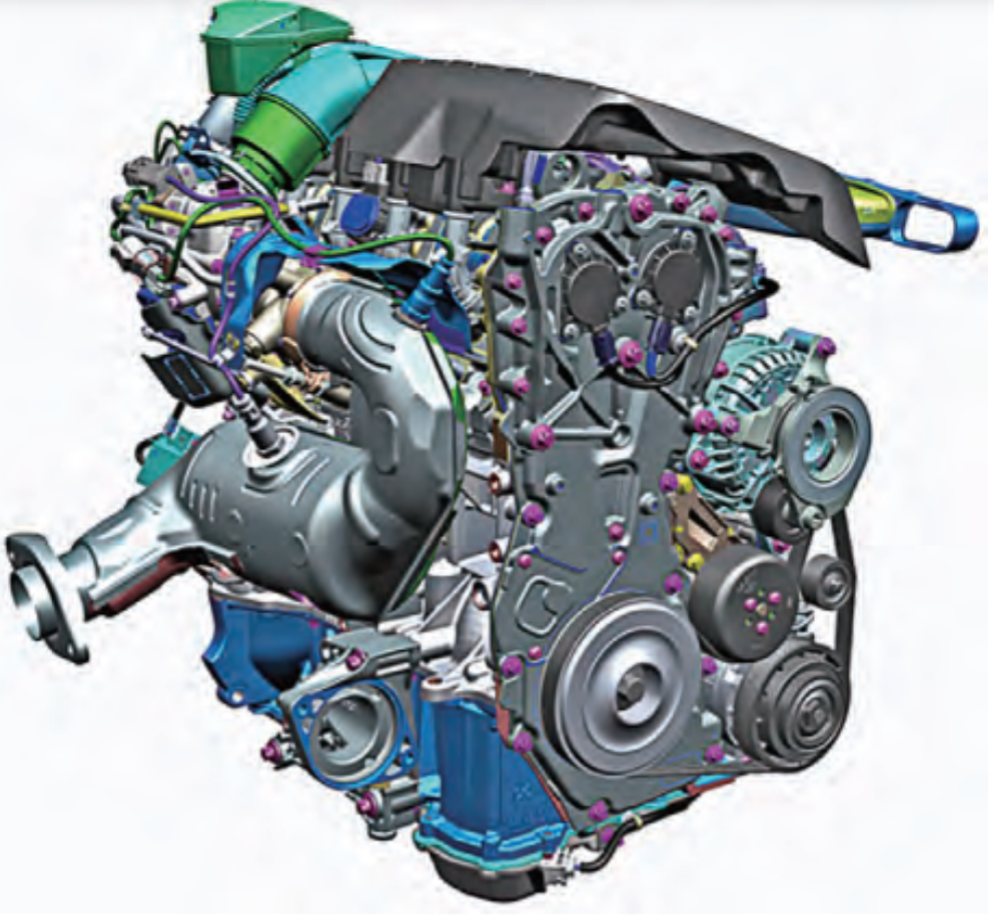 全新的"三角形"汽缸盖设计非常特殊,由雷诺负责缸体及以下部分的研发