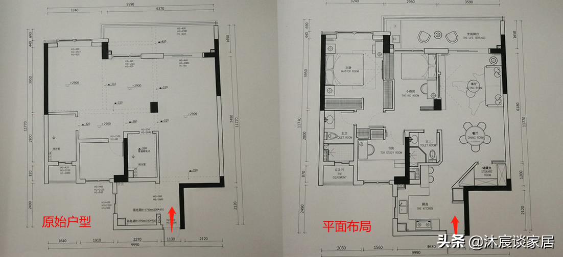 她家不吊顶也就算了，竟然用原来毛坯顶，能欣赏的人，却说很惊艳