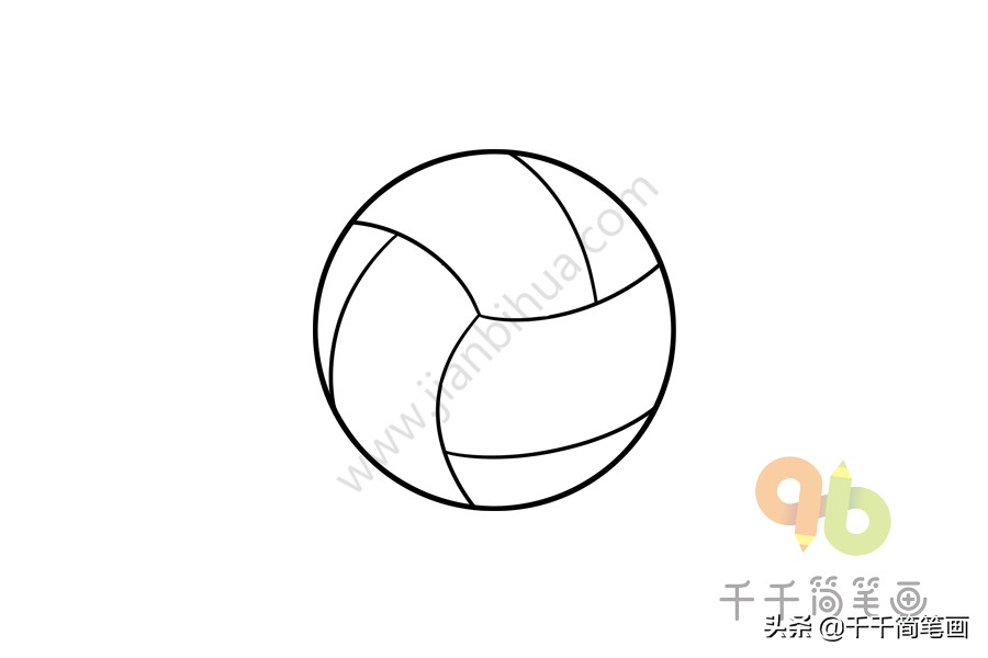 儿童足球场图片简笔画(中国女排姑娘们棒棒哒，如何让孩子3分钟学会画排球？)
