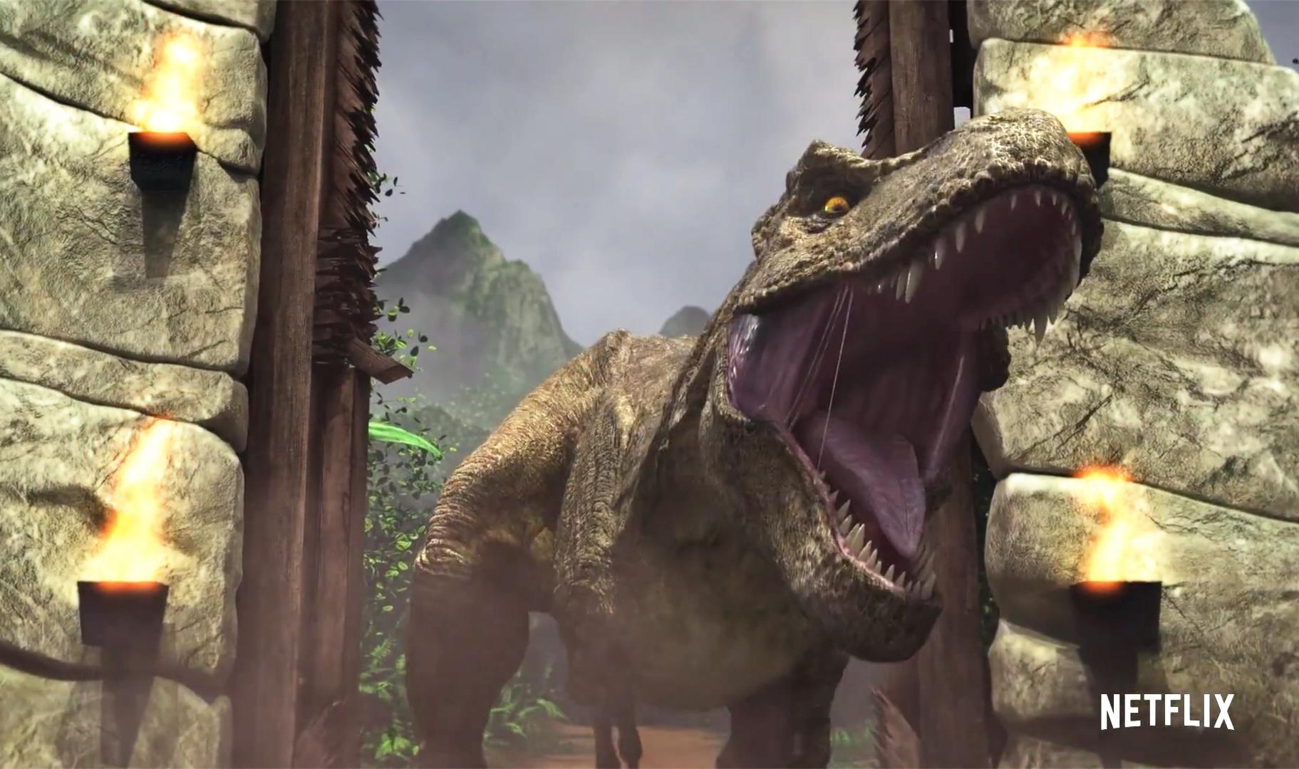 而霸王龙登场其实也意味着一件事情,这部剧集中会有一些剧情是发生在