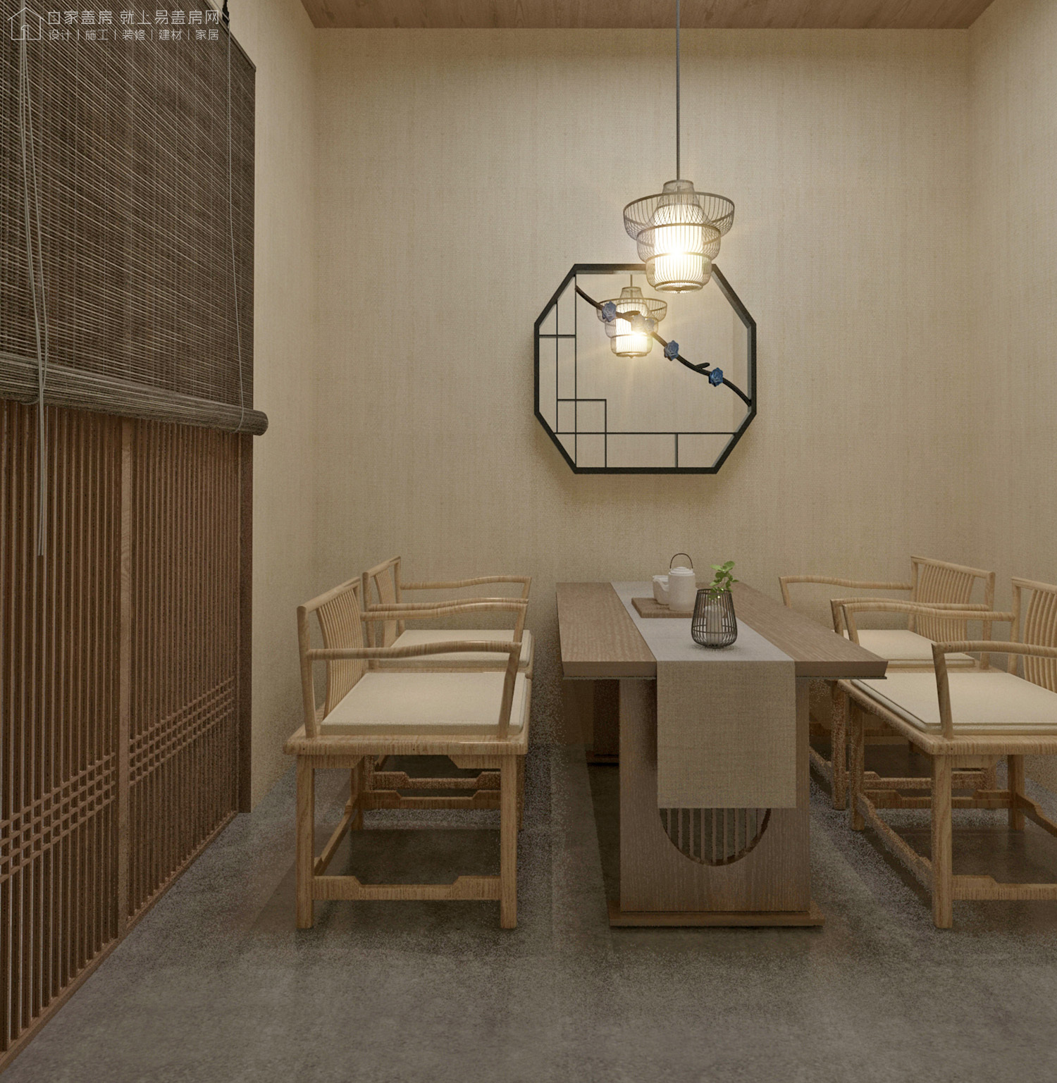 太惊艳，古风古韵，北京中关村新中式茶室室内设计和室内装修