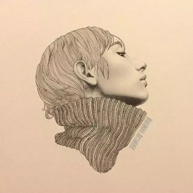 如果你的线描头像画成这样,你就可以成为插画师了