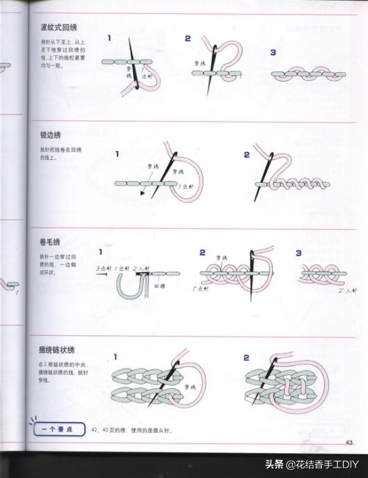 一本非常棒的刺绣书，N种刺绣手法，超详细，值得收藏