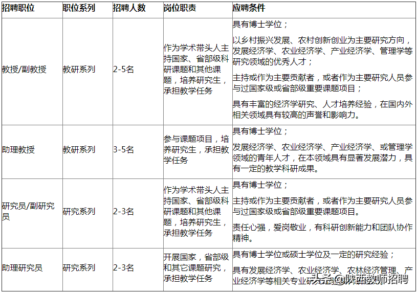 2019年延安大学乡村发展研究院教师岗位招聘公告