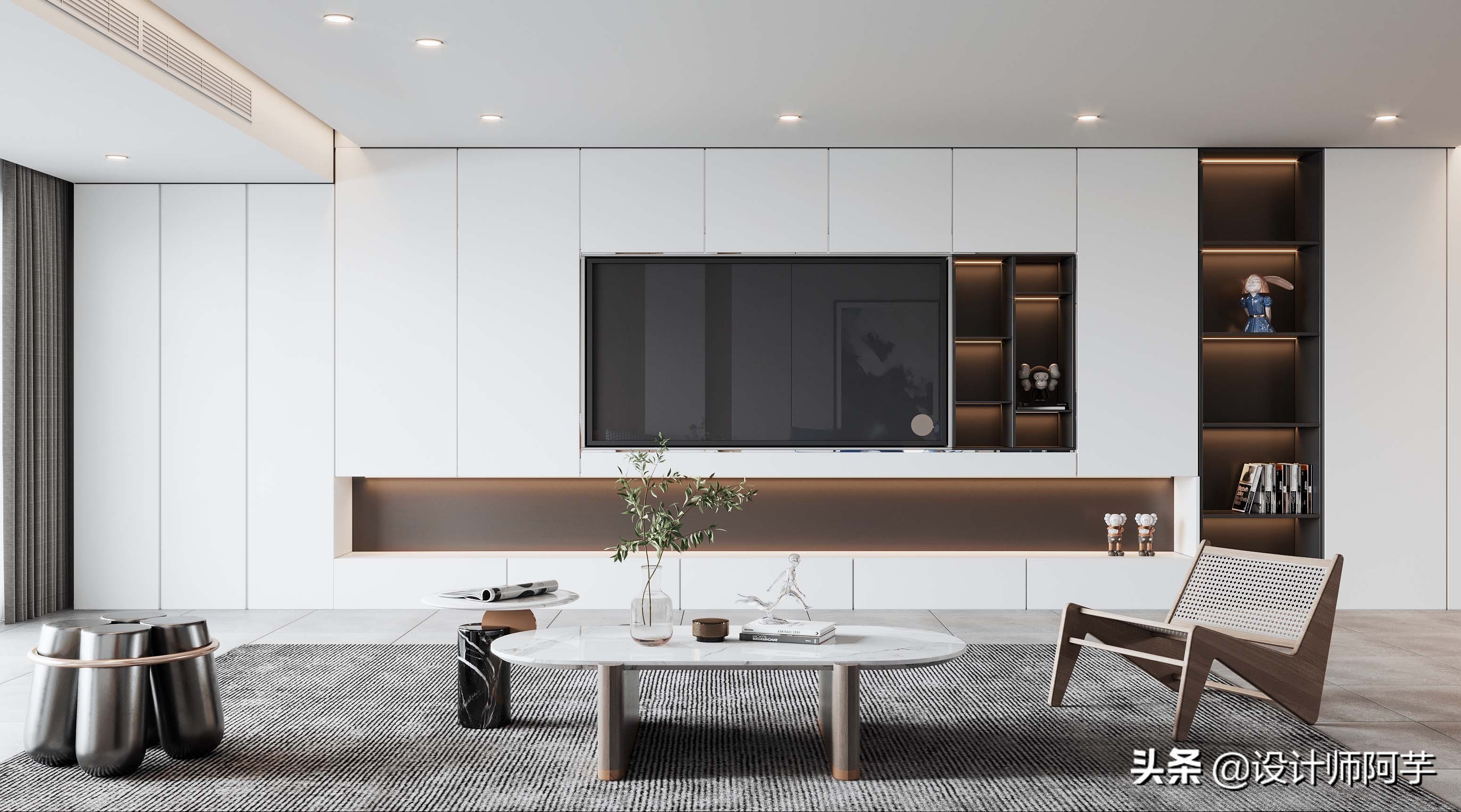 家里装修时,电视背景墙怎么做?50款优秀案例,总有一款适合你