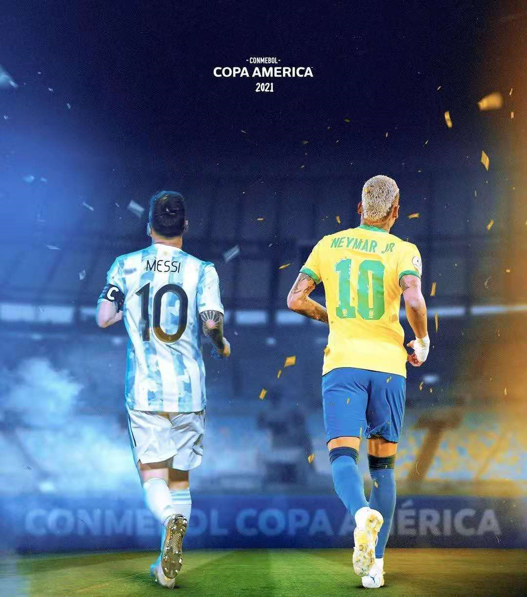 这次,阿根廷的对手是实力超群的,由内马尔率领的巴西队.