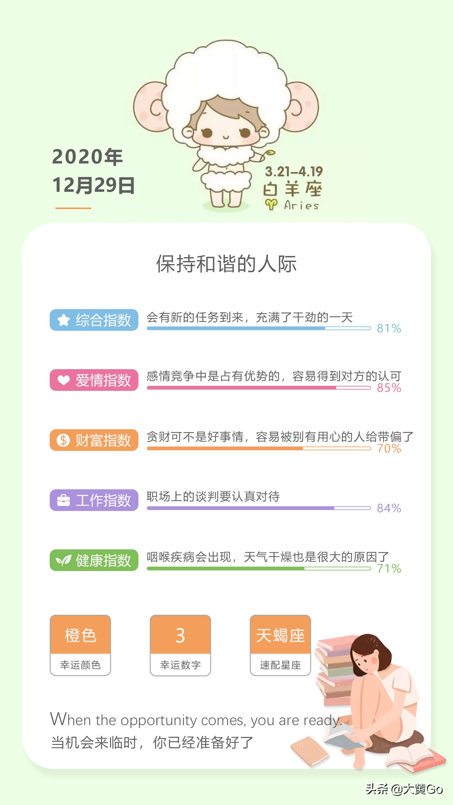 2020年12月29日星座运势，快来看看你的运势如何吧