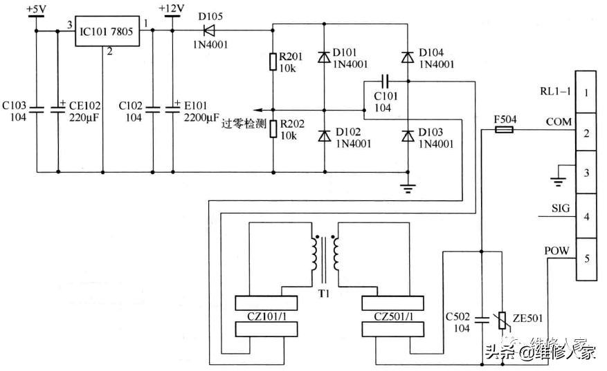 长虹KFR-28变频空调器室内机控制板电路原理分析