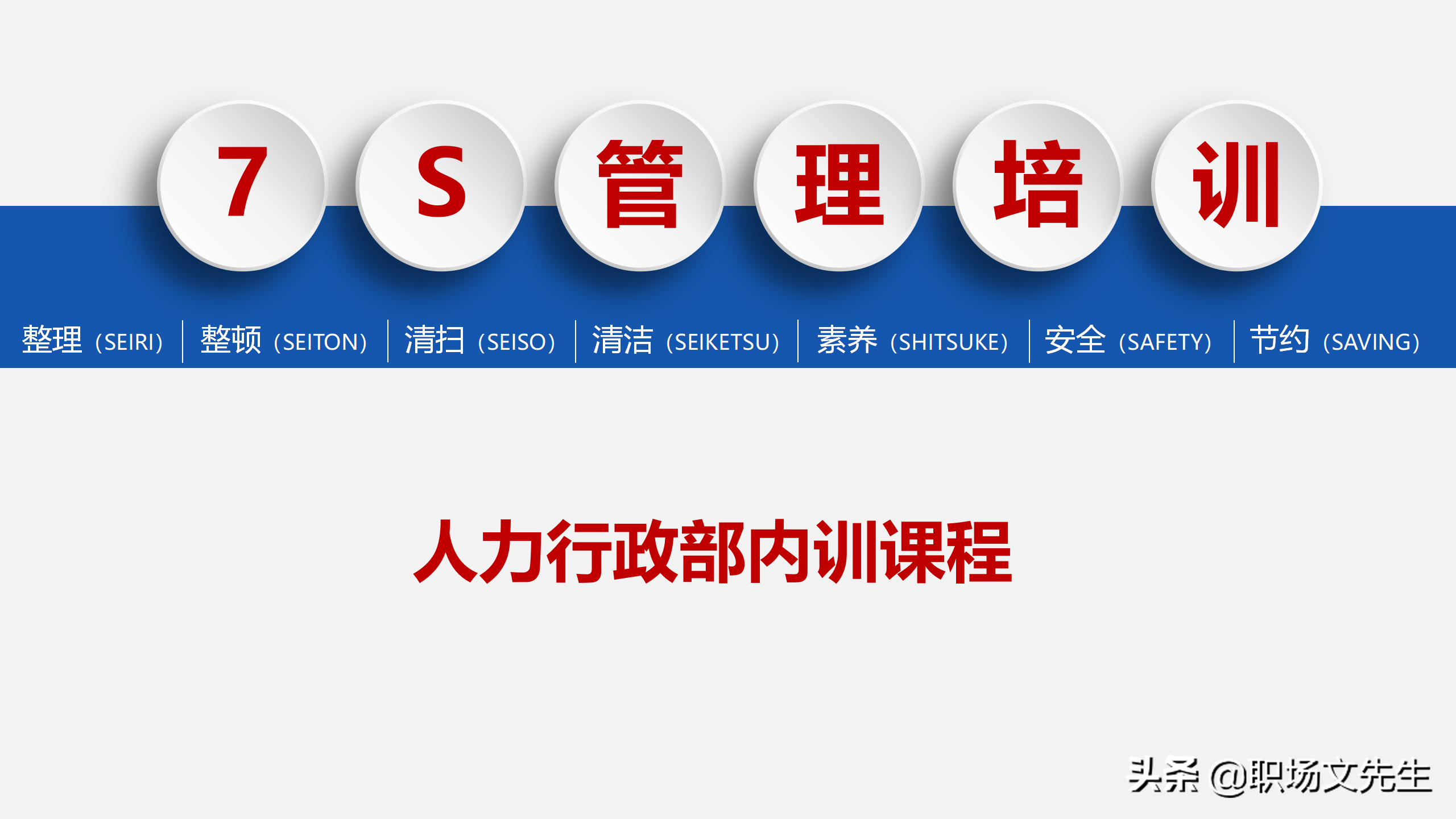 管理培训课程（人力行政部内训课程）