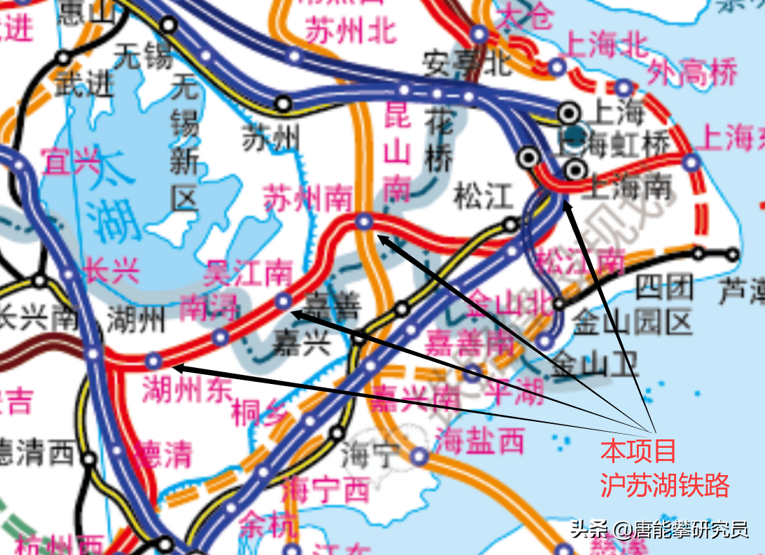 上海—苏州—湖州：沪苏湖铁路闵行松江青浦详细路线与7月进度
