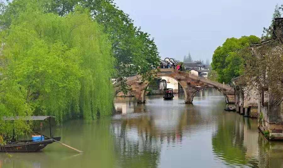 乌镇：春水碧于天，画船听雨眠；杏花江南巷，流年似水长