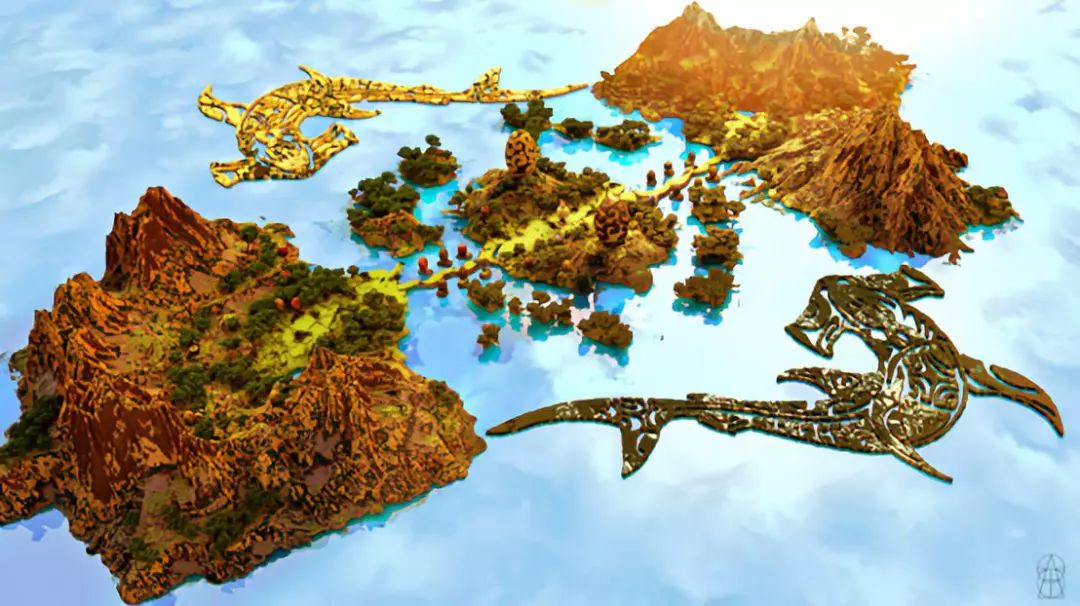 事物都变得没那么突兀,使得这个悬浮的大陆有种在梦境才会看见的感觉