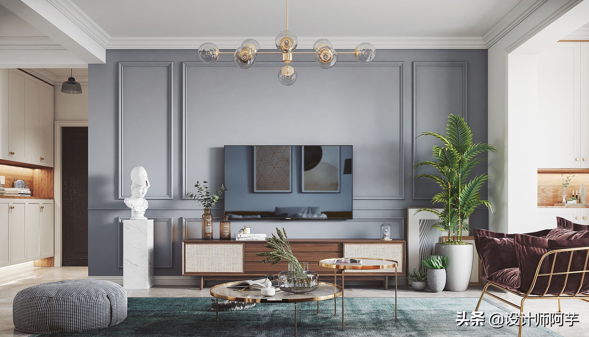 家里装修时,电视背景墙怎么做?50款优秀案例,总有一款适合你