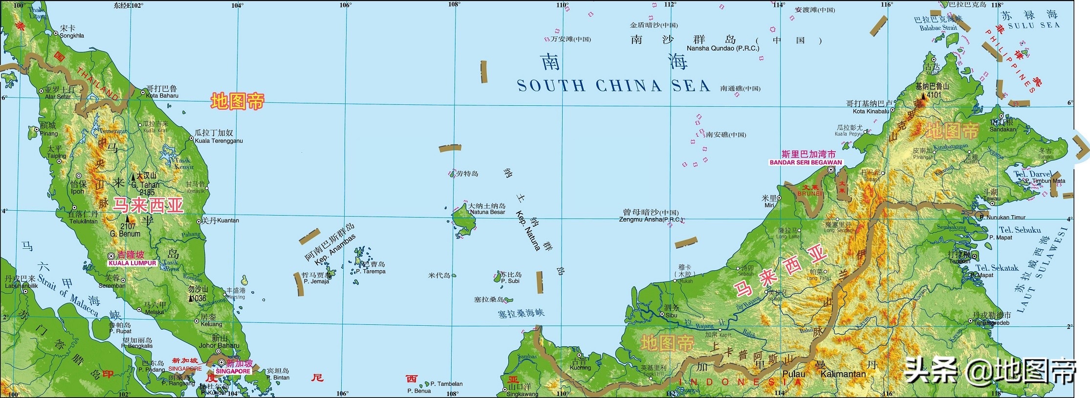 中南半岛有哪些国家,中南半岛有哪些国家与中国接壤