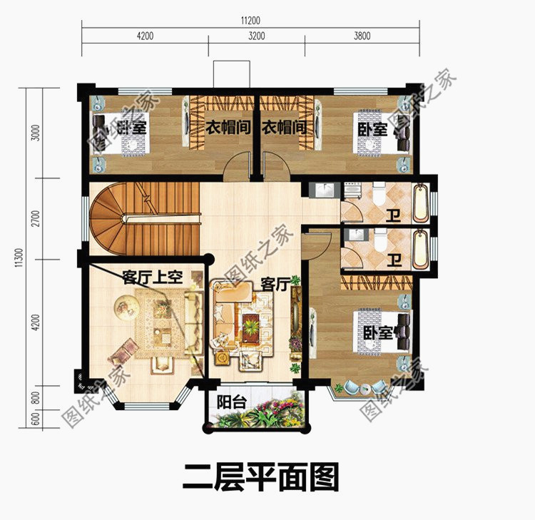 三层欧式风格别墅，大气罗马柱，满满的入室仪式感