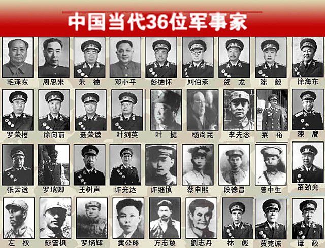 新中国36位军事家的排名顺序，到底有哪些讲究？