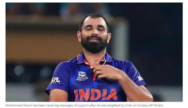 板球世界杯比赛首次输给巴基斯坦，印度球员却只有他遭网友辱骂